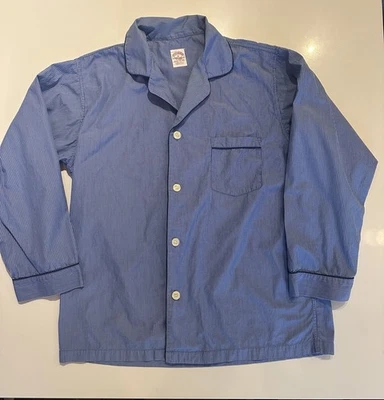 Men’s Brooks Brothers Cotton  Pajama Top Sz medium Blue Stripes Foto 1 de 4