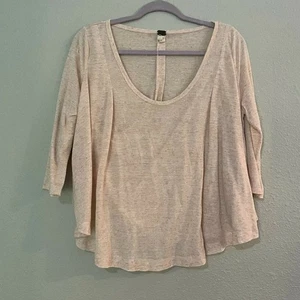 We The Free Damen beige normal lässig U-Ausschnitt Swing T-Shirt Top Größe XS - Bild 1 von 6