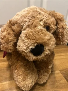 Vintage Russ Berrie Toastin Dog With Bow Soft Toy Large - Picture 1 of 4