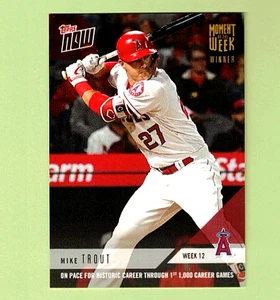 Mike Trout 2018 Topps Now Moment of Week Gold #MOW-12W B803 - Imagen 1 de 2