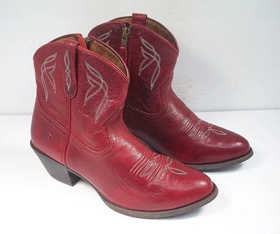 BOTINES WESTERN ARIAT MUJER 10 B ROJO DARLIN PUNTA REDONDA Foto 1 de 4