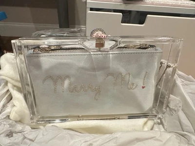 Charlotte Olympia Rock On Pandora Transparent Acrylic Box Bag with two Pouch - Image 1 of 4