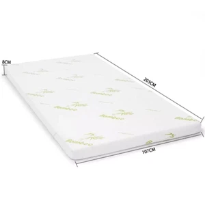 Deluxe Memory Foam Mattress Topper 7-Zone 8cm Cool Gel Bamboo Fabric 5 Sizes - Picture 1 of 23