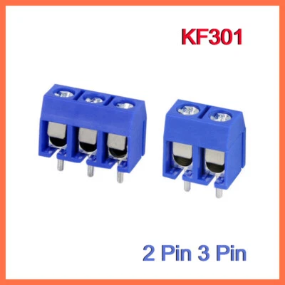 PCB Terminal Block Screw Connector 5.08mm Pitch 2 Pin 3 Pin KF301-2P 3P - Image 1 of 2