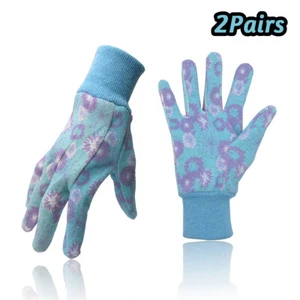 1 Paar/2 Paar Damen Gartenhandschuhe Baumwolle Blumenmuster Gartenhandschuhe für Damen - Bild 1 von 9