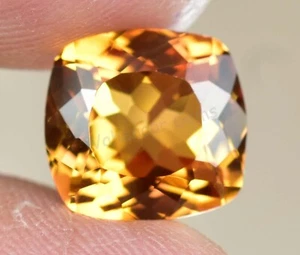 Natural Flawless Topazolite Garnet 6.60 Ct Cushion AGL Certified Loose Gemstone - Picture 1 of 7