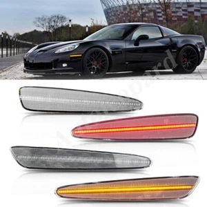 for Chevy Corvette C6 2005-13 Front Rear Bumper Side Light LED Turn Signal Lamp - Picture 1 of 8