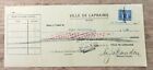 Bank Check Canada 1931 Quebec Ville De Laprairie Stamp