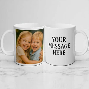 Personalised Photo Mug – Custom Text Cup Gift for Her Him, Birthday, Christmas - Picture 1 of 23
