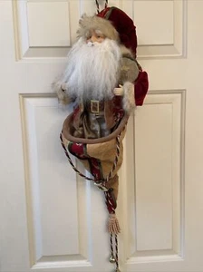 NEW Rare Home Interior 58136 Xmas Santa Claus / Saint Nick Door/Fireplace Hanger - Picture 1 of 11