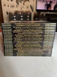 Lot of 23 Doc Savage Reprints - Nostalgia Ventures Dent/Robeson/Bama 1-20 Plus