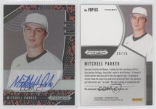 2020 Panini Prizm Draft Picks Snake Skin /15 Mitchell Parker #PDP153 Auto