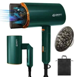 Secador de pelo de viaje Reino Unido secador de pelo mujeres hombres 2200 W potente plegable portátil cabello - Imagen 1 de 5