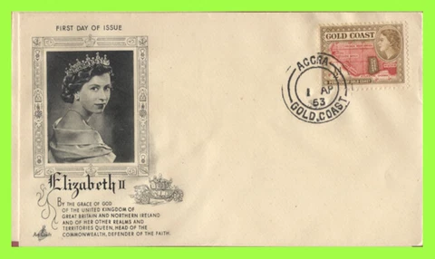 Gold Coast 1953 QEII ½d on illustrated First Day Cover, Accra Cover