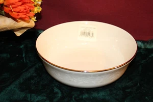 Lenox Linen Rose All Purpose bowl Brand NEW with tags $48 USA ivory color - Picture 1 of 2