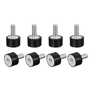 8pcs Rubber Mounts M5 Male/Female Vibration Isolator Shock Absorber D15mmxH10mm - Picture 1 of 6