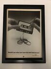 SONY CASSETTE TAPE- 1984 framed original advert