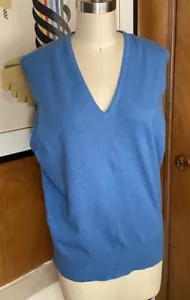 Vintage Pringle Slimline of Scotland Vest Men Blue V Neck for Bloomingdales - Picture 1 of 6