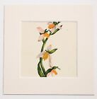 BEE ORCHID - ANNE PRATT Mounted Antique Botanical Flower Print Lithograph
