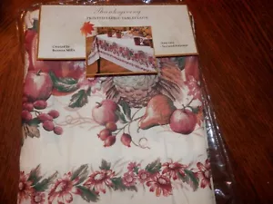 Benson Mills Tablecloth Printed Fabric Easy Care Thanksgiving Fall Autumn 60X84 - Picture 1 of 3