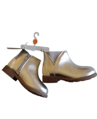 Carter’s Botas Plateadas Niña Talla 7 Elia Cremallera Flor Limpieza Tecnología Foto 1 de 4