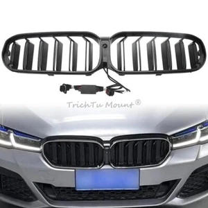 Glossy Black Front Hood Kidney Grille Grill For BMW 5 Series G30 G31 2021-2023 - Picture 1 of 24