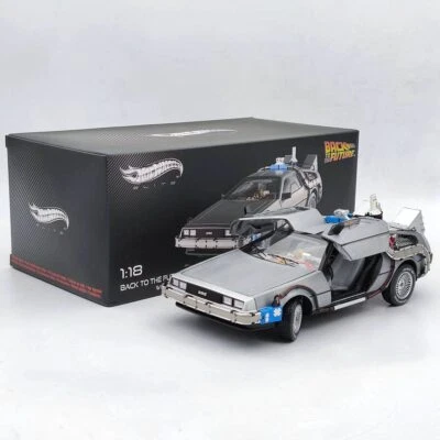 Hot Wheels 1/18 Elite Back To The Future Time Machine Delorean BCJ97 Colection - Image 1 of 4