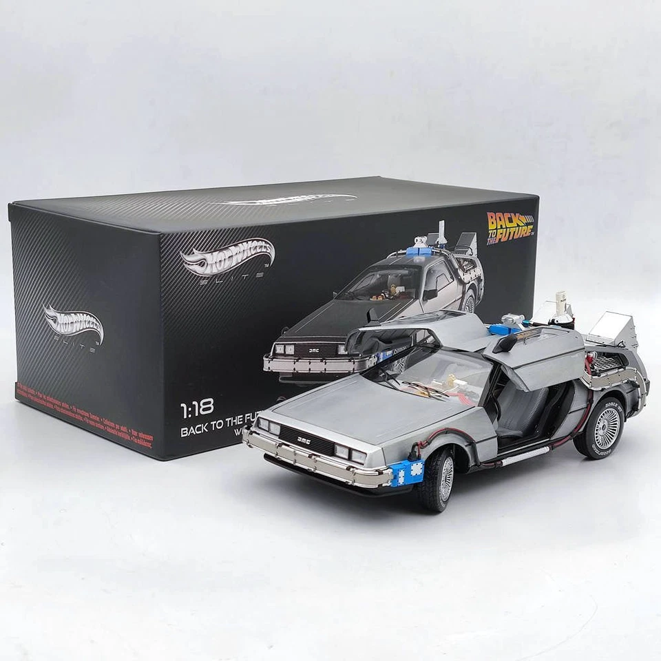 Hot Wheels 1/18 Elite Back To The Future Time Machine Delorean BCJ97 Colection - Image 1 of 4