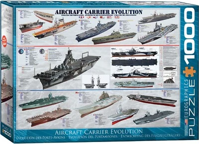 Eurographics Aircraft Carrier Evolution Puzzle-1000 Pieces  - Image 1 of 3