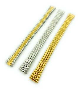 10mm 12mm 14mm Plata Oro Acero Inoxidable Estirado Reloj Expansión Banda Damas - Imagen 1 de 13