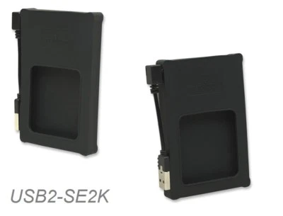 USB 2.0 to SATA 2.5" Hard Drive Silicone Enclosure, Black Manhattan 130103 - Image 1 of 4