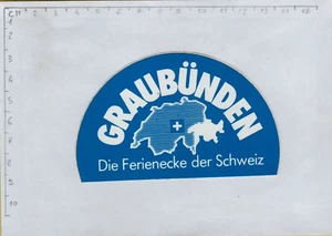ADESIVO STICKER VINTAGE KLEBER GRIGIONI GRAUBUNDEN DIE FERIENECKE DER SCHWEIZ B - Picture 1 of 1