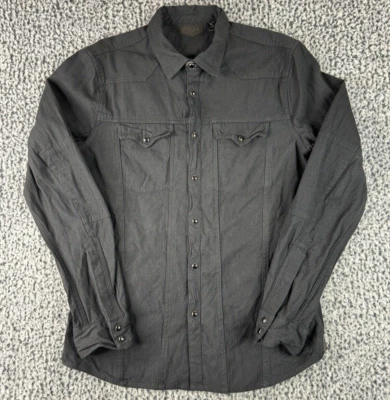 Rogue Territory Western Service Shirt Large Wool Cotton Blend Snap Buttons - Image 1 of 4