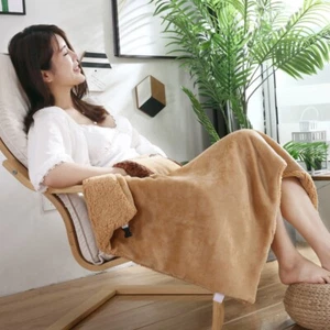 USB Heated Blanket Warm Flannel Electric Throw Office Lunch Break - Picture 1 of 10