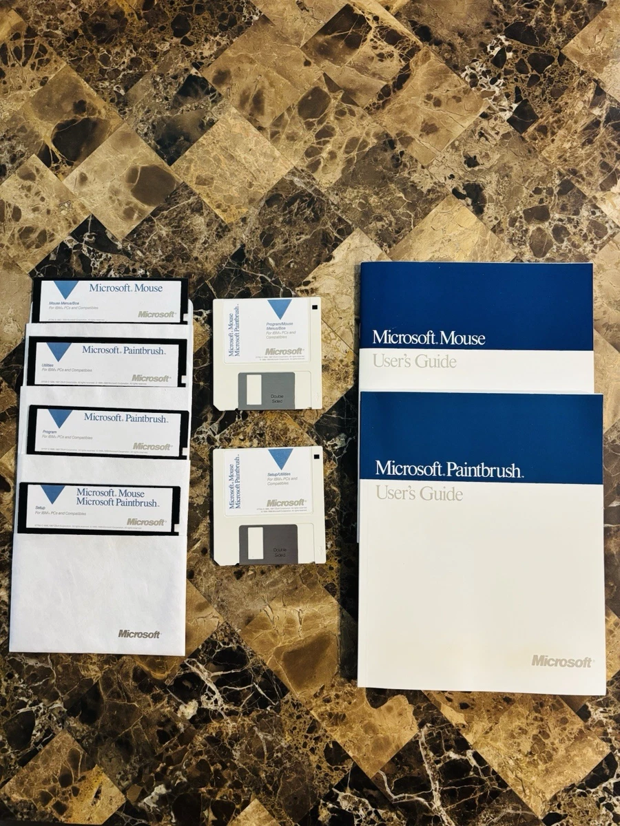 Microsoft Paintbrush – Logiciel 1989 – Sans La Souris – Vintage PC