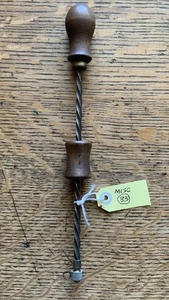 Antique/Vintage Archimedes Drill 9.5” Steel & Brass Wooden Handle (misc-83) - Picture 1 of 8