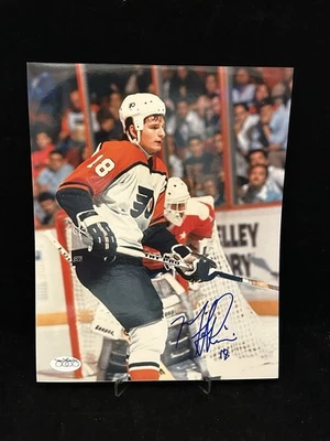 Foto firmada por Mike Ricci autografiada 8x10 Philadelphia Flyers certificado de autenticidad JSA Foto 1 de 3