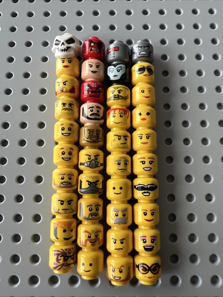 LEGO Minifigura Cabeza Lote 40 Disney Maléfica Batman Hiedra Venenosa CMF Ninjago Nexo Foto 1 de 4