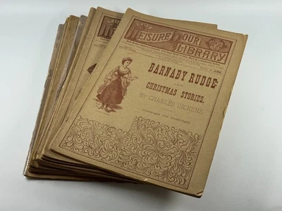 1890s Lot of 10 Charles Dickens Leisure Hour Library Serialized Editions - Image 1 of 4