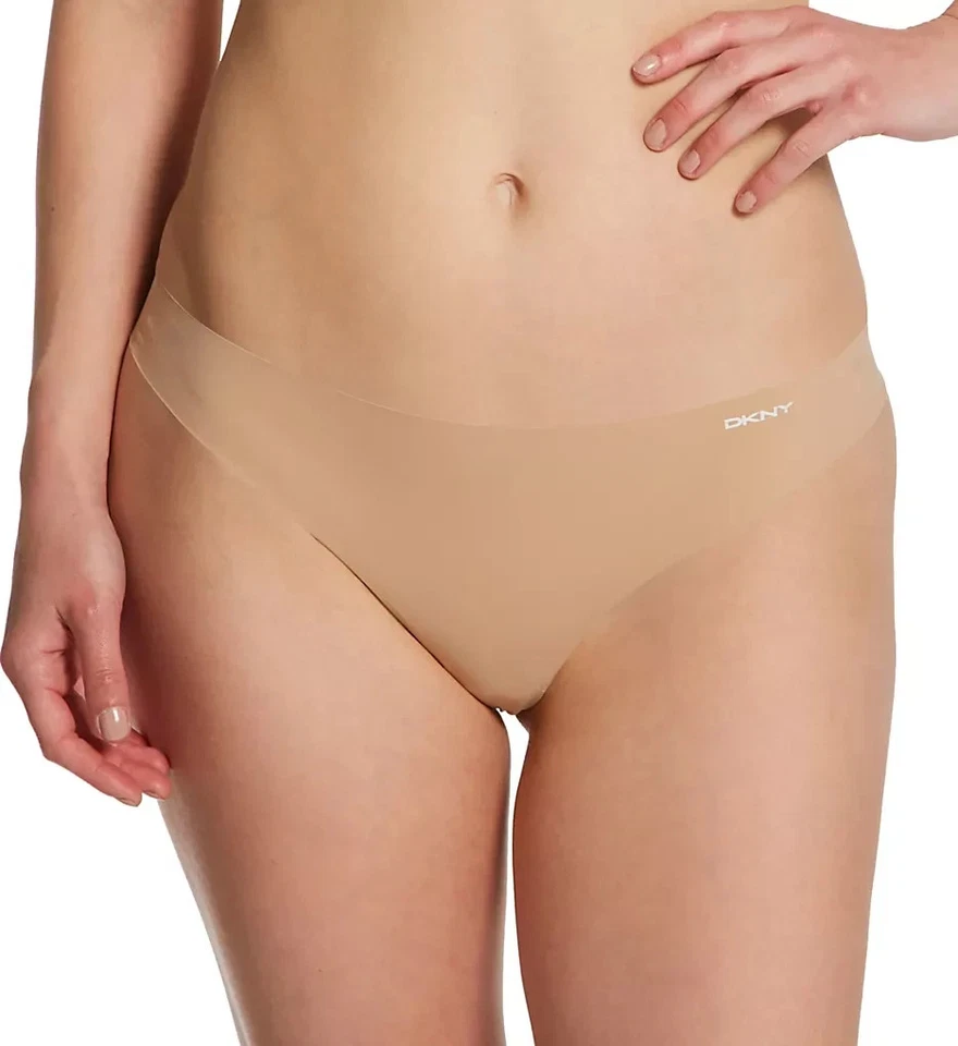 DKNY 女式无缝礼衣剪裁任何服装丁字裤内衣 - 发光/香草 - L — 第 1/3 张图片