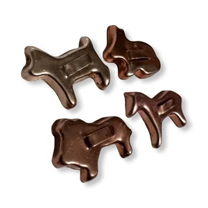 Vintage Color Craft Little Mothers Copper Mini Farm Cookie Cutters Set 4 - Picture 1 of 8