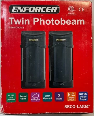 Seco-Larm SEA E-960-D90GQ Monitored Twin Photobeam Detector 90FT - Image 1 of 4