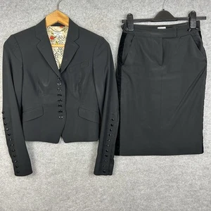 Paul Smith Skirt Suit Womens Size 40 Black Wool Blazer Jacket & Skirt (Marks) - Picture 1 of 24