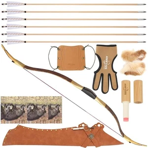 Archery Handmade Traditional Recurve Bow Arrow 20-40lbs Turkish Horsebow Hunting - Picture 1 of 15