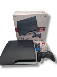 ⚡ Consola Sony PlayStation 3 PS3 Slim 160 GB EMBALAJE ORIGINAL + cable de mando juego Batman⚡ - Imagen 1 de 20