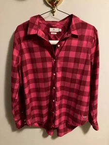 Vineyard Vines entspannt geknöpft rot kariert Flanell Damen 16 - Bild 1 von 6