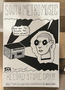 South Metro Music RARE Record Store Day Poster Sick! - Picture 1 of 1