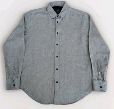 Rag Bone Linen Cotton Twill Long Sleeve Button Up Shirt Stone Gray Small S - Image 1 of 4