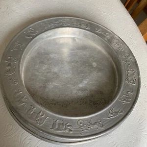 Vintage Children’s Aluminum Plate with Circus Design on The Edges - Picture 1 of 4