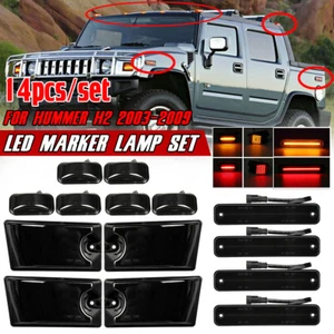 Luz marcadora LED superior lateral cabina techo ahumada 14 piezas para SUV Hummer H2 SUT 2003-2009 - Imagen 1 de 15